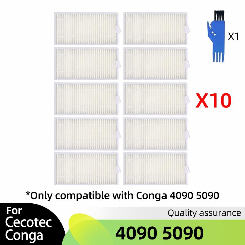 For Cecotec Conga 4090 4490 4690 5090 5490 6090 Robot Vacuum Cleaner Parts Roller Main Side Brush Hepa Filter Mop Rag Accessory