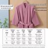 Unisex Quick-Dry Cotton Waffle Bathrobe - All-Season, Absorbent, Perfect for Steam Room & Spa