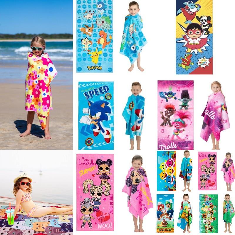 Boys Girls Pokemon Bath Towels Microfiber Beach Pool Swim Towel