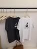 2025 Summer Women's Embroidered Dog T-shirt - Short Sleeve, Simple Line Design, Round Neck
