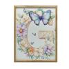 Poster with the Letter G In Flowers and Butterflies Poster with the Letter G In Flowers and Butterflies, 30X40 Cm, Without Frame, Premium Canvas On Stretcher