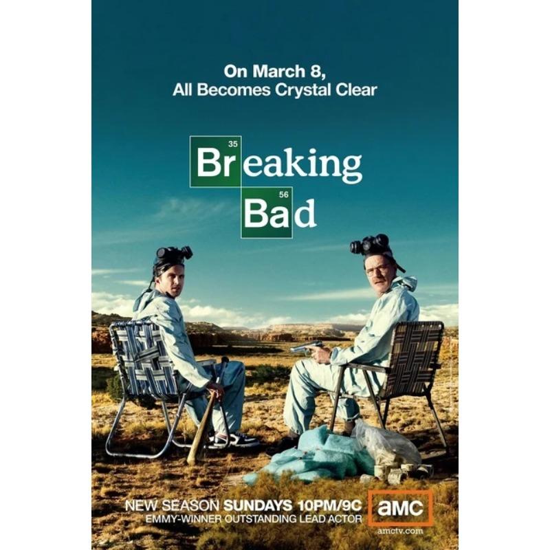 Breaking Bad Klassische Krimi-TV-Serie Poster Leinwandmalerei Heisenberg Drucke Wandkunst Bilder Moderne Heimzimmerdekoration