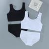 Тренировочные бюстгальтеры для девочек, трусики, комплекты детского хлопкового нижнего белья для студентов-подростков, бюстгальтер, жилет и трусики, спортивный бюстгальтер без проводов для девочек, От 8 до 16 лет