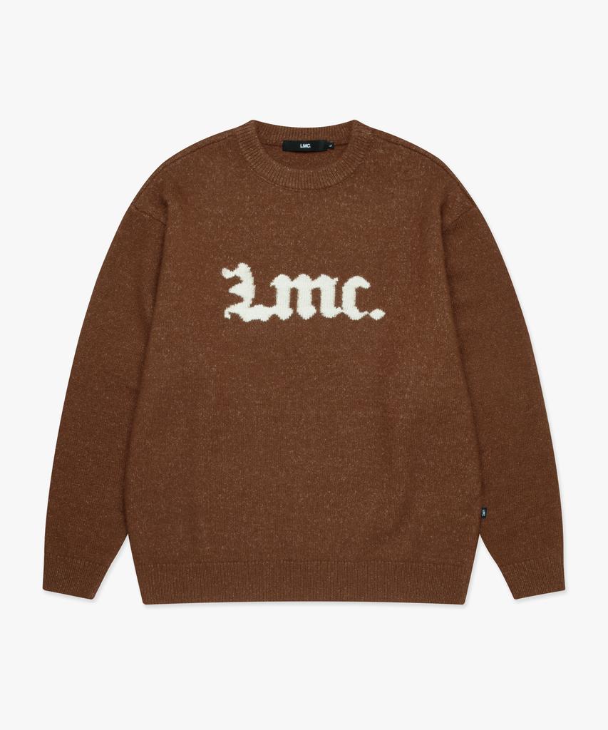 LMC Gothic Name Knit Sweater Brown