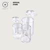 3pc Acrylic Clear Cotton Ball and Swab Organizer