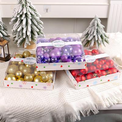 44Pcs 3/4/5CM Christmas Ball Unbreakable Eye-catching Colorful Xmas Tree Ball Pendant for Festive Party Decoration