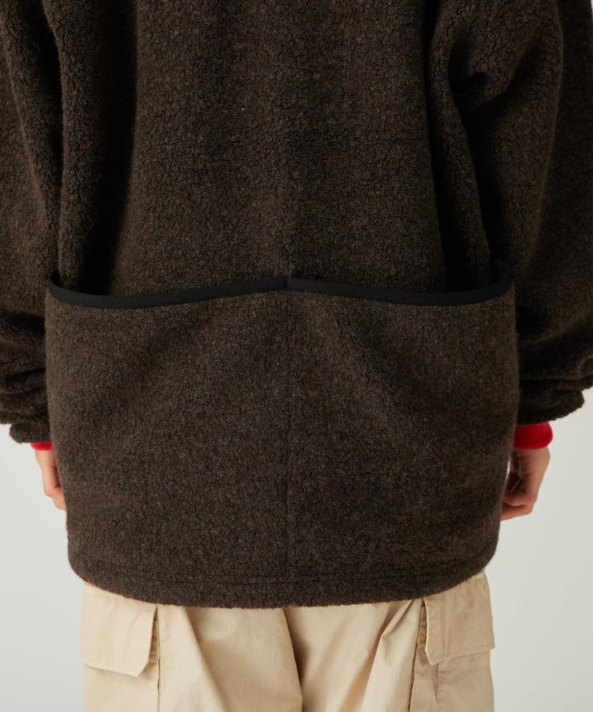 Snow Peak Recycled Wool Boa Pullover Medium JK-25AU022, Top, Sweatshirt, Men's/Women's, Orange,