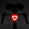 Heart ShapeLED Bike Light USB Rechargeable Bicycle Rear Light Waterproof MTB Tail light 5 Mode Cycling Night Safety Warning Lamp
