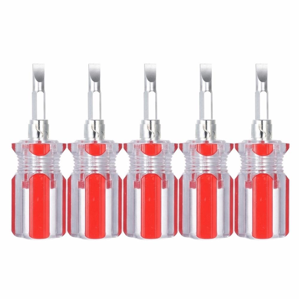 5pcs Phillips Head Stubby Screwdriver Flat Head Magnetic Screwdriver  Electronics Repair