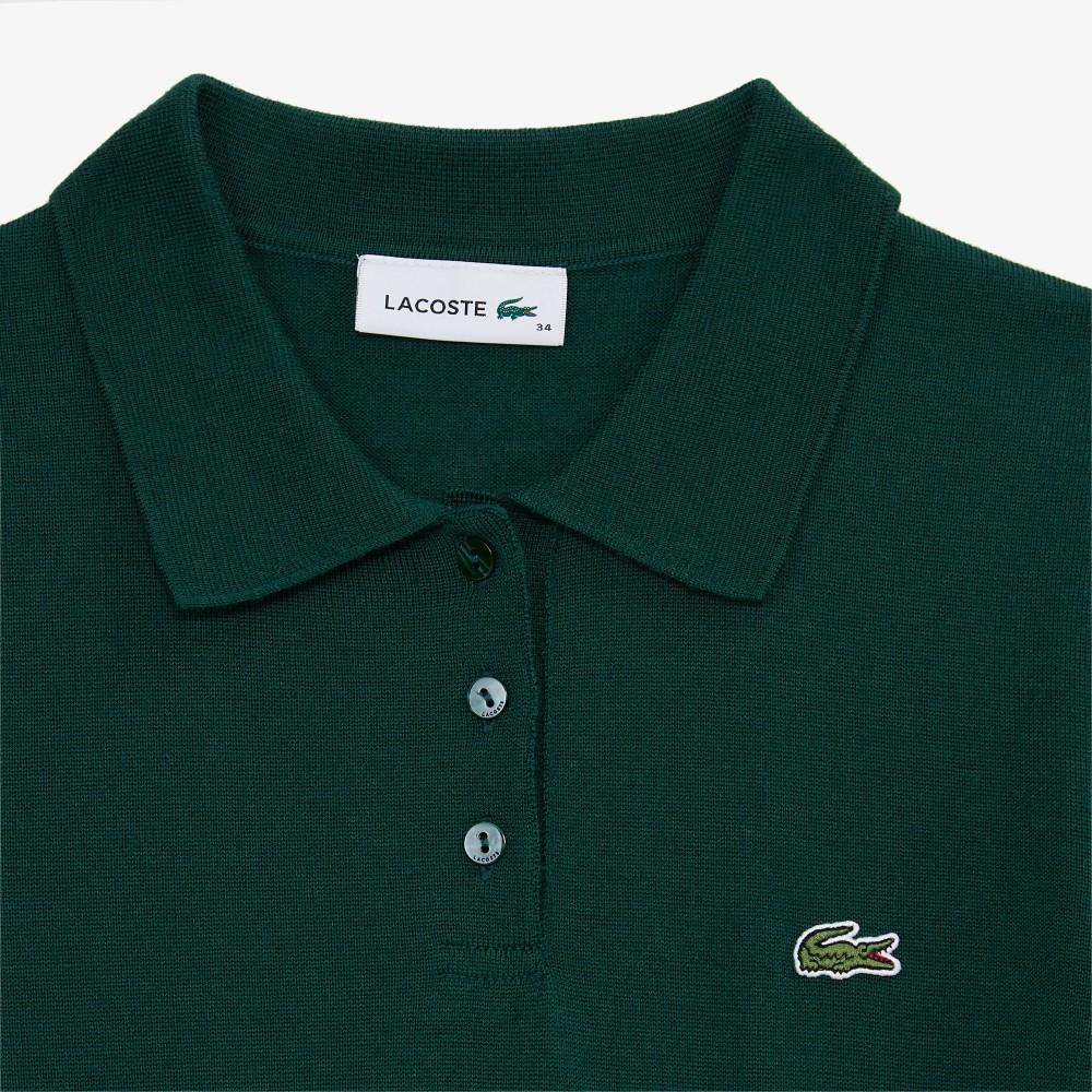 Lacoste Women's Soft Wool Short Sleeve Sweater Polo PF525E-55N132