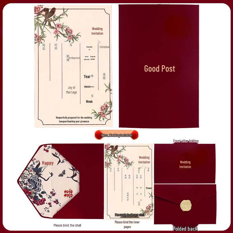 Custom High-End Wedding Banquet Invitation Card