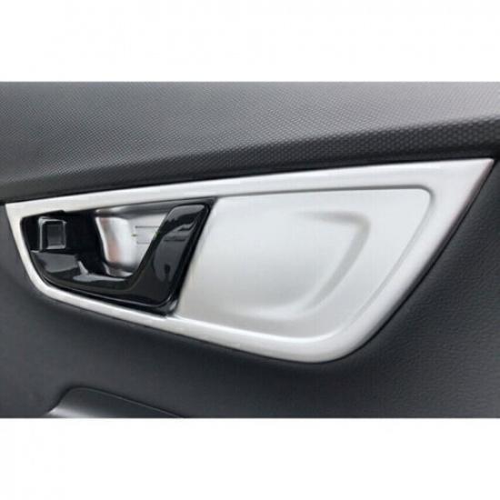 For Hyundai Kona Encino 2018-2023 Matte Silver Inner Door Handle Bowl Frame Trim