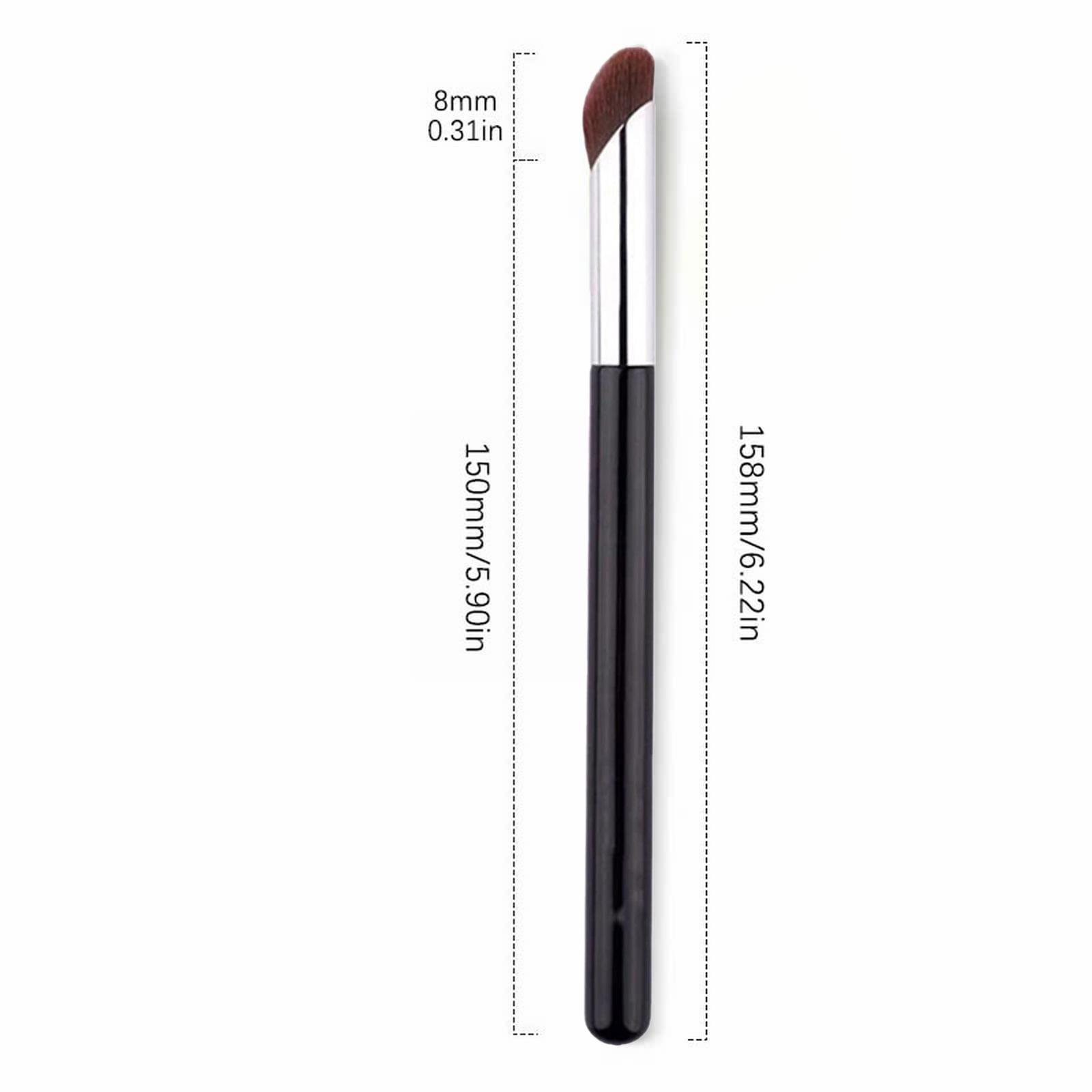 Angled Fingerprint Concealer Brush Set - Nose, Side Shadow, and Contour Makeup Tools.