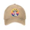 Vintage Washed Cotton Baseball Cap Retro Goat Bubble Gum Multiple Colors Washed Baseball Cap