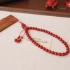 Natural Agate Cinnabar Pony Hand-Woven Bracelet Fashion Women Daily Jewelry Lucky Gift