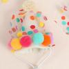 Cats Birthday Headgear Hat for Pet Holiday Decorations Dotted Party Hat Puppy Collar Dog Headgear Photo Props