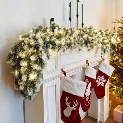 Christmas Decoration, Artificial Pine And Cypress Wreath, Pe Encryption Home Kitchenware Decoration, Artificial Christmas Tree Decoration, Rattan