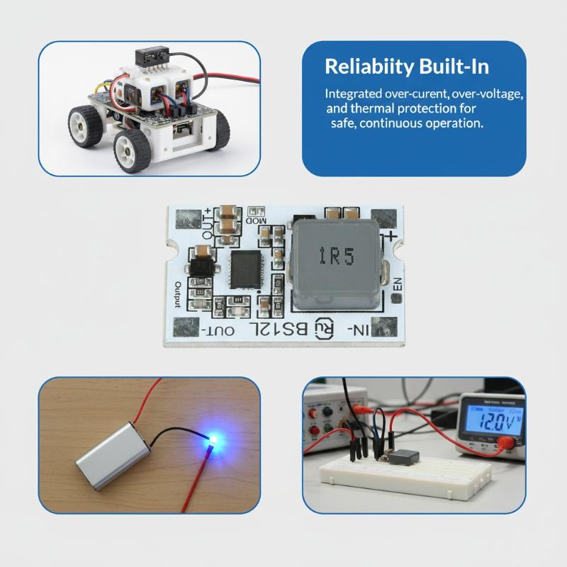 DC-DC Step Up Boost Converter Module 2.7V-11V To 5V 12V 10A With Short Circuit Protection Board PFM Low Power Consumption