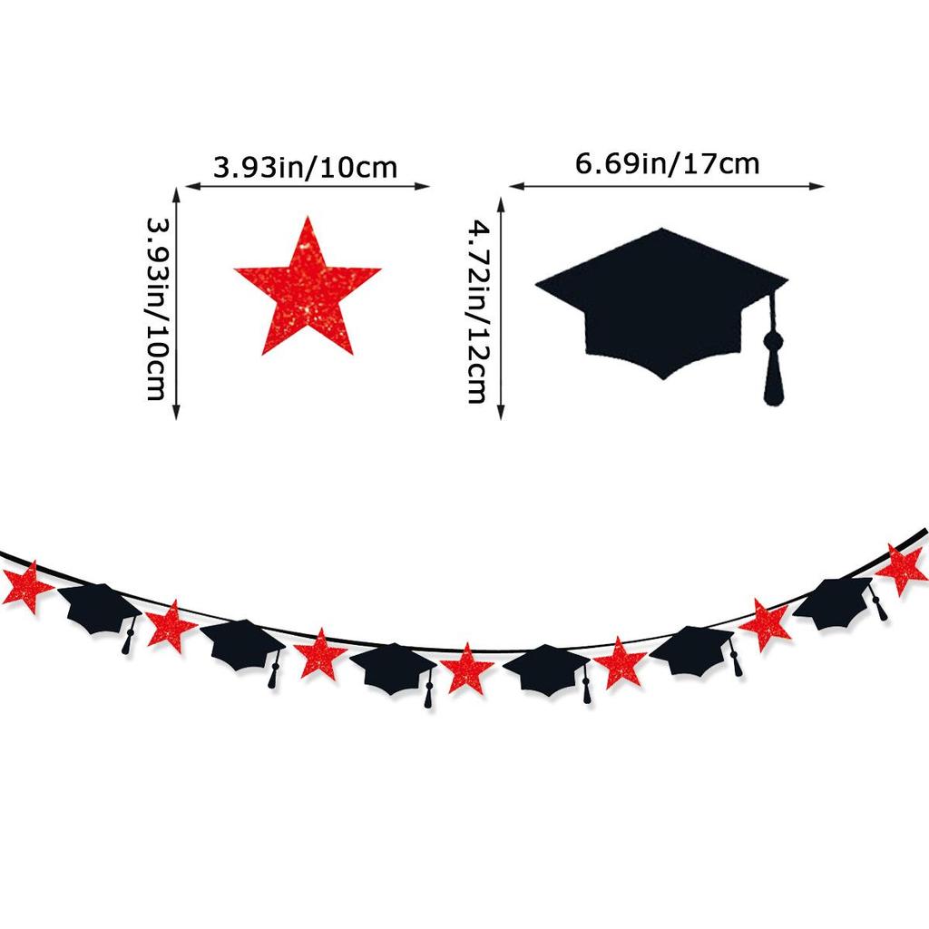 2026 Graduation Party Decoration Set: Banner & Cap Balloon