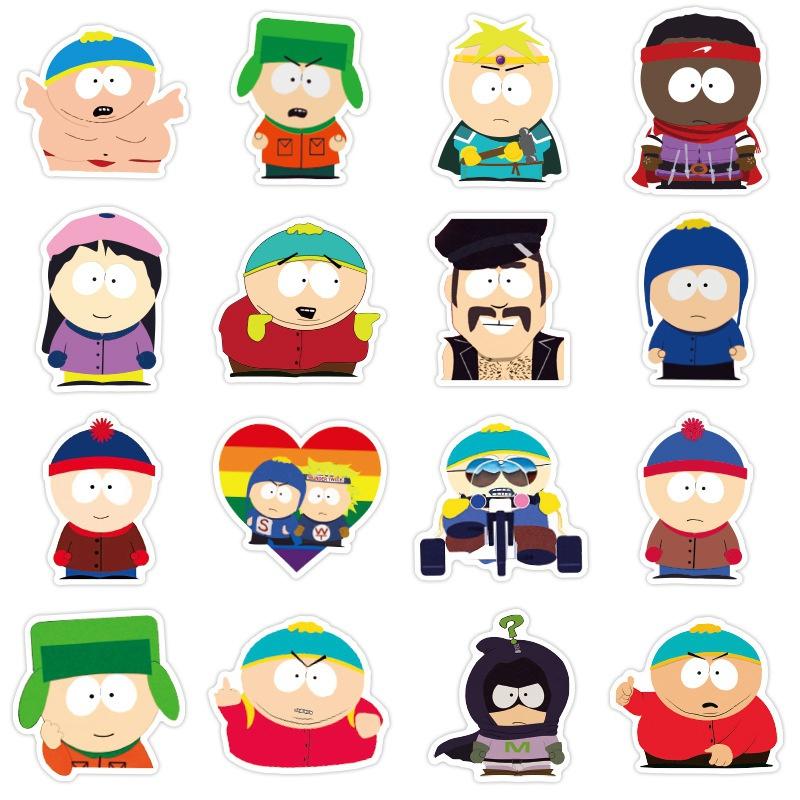 10/50 PCS South Park Cartoon Trolley Case Notebook Car Refrigerator Graffiti Sticker Hand Account Painting 10pcs
