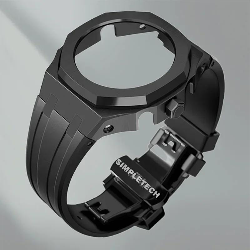 Mod Kit GEN5 GA2100 Metal Bezel for G shock Casioak Modification 4th Generation Rubber&Steel Watch Case Strap GA-B2100 2110