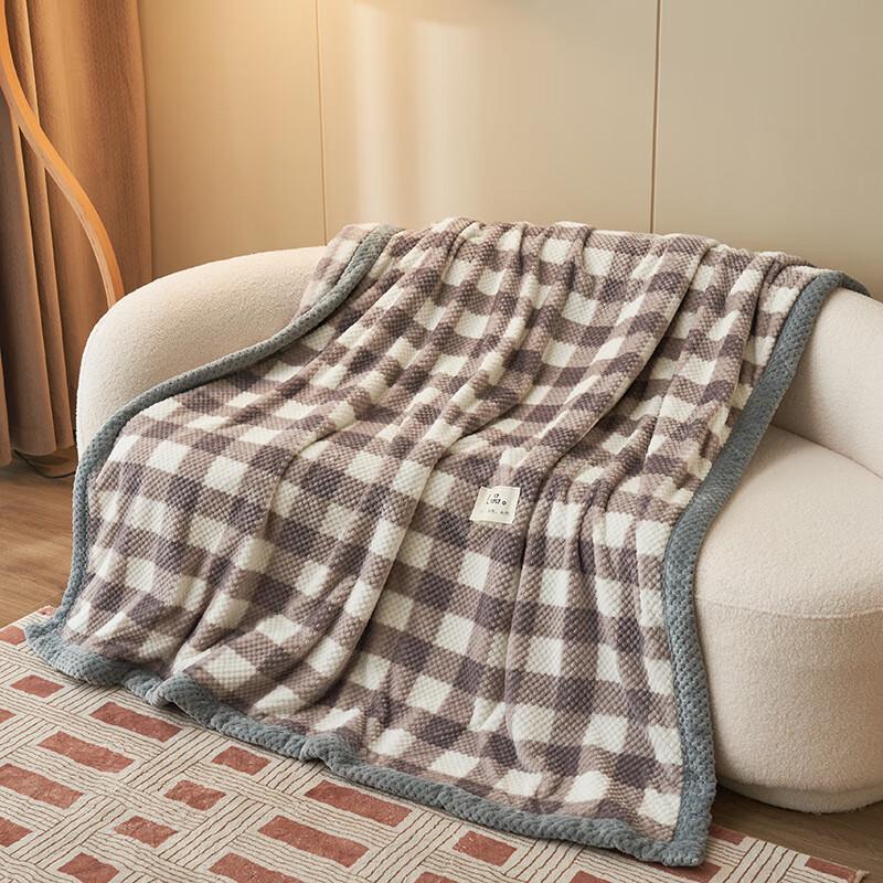 LISM Bubble Fleece Jacquard Throw Blanket