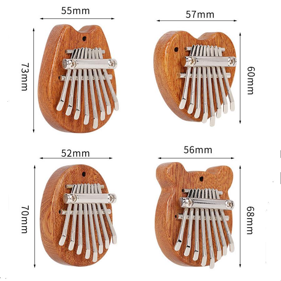 8 Key Mini Wooden Kalimba High Quality Exquisite Finger Thumb Piano Marimba Musical Good Accessory Pendant Gift