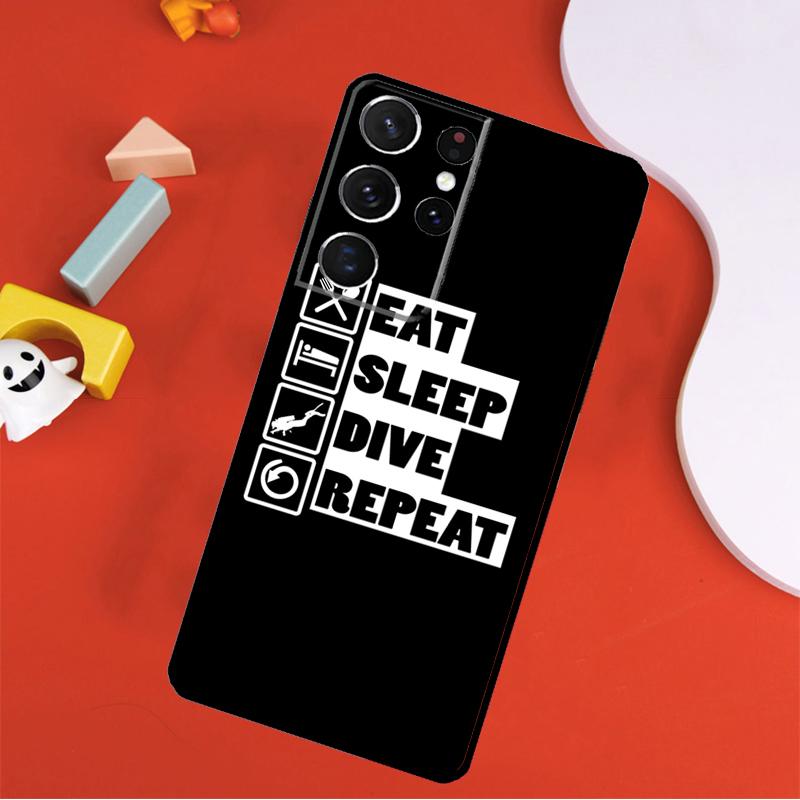 Scuba Diving Quote Phone Case For Samsung Galaxy S25 Ultra S9 S10 S20 FE S21 S22 S23 S24 Plus S24 Ultra Cover