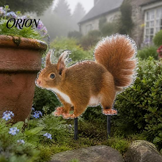 Garden Ornaments for Outdoor Spaces Realistic Squirrel Stake, 2D Flat Acrylic Yard Art Stakes Lawn Cute Ornament Patio Pathway Decoration Vivid Shape