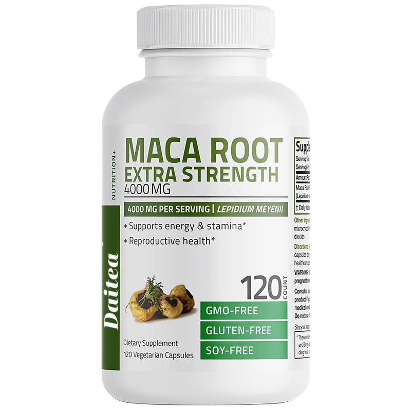 Maca Root 4000 Mg Dietary Supplement, Extra Strength, 120 Capsules Per Bottle 120 Capsules