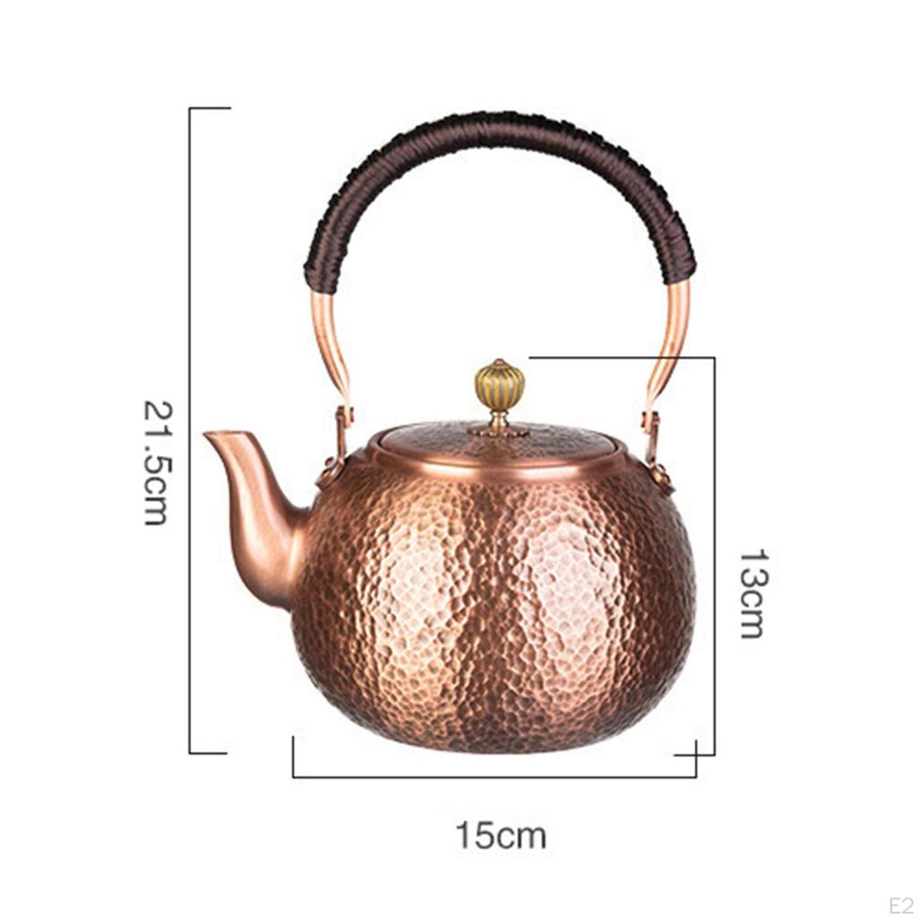 Kupfer-Teekanne, Kaffeekanne, Wasserkocher, Krug, Teebereiter, langlebig, Kung-Fu-Teegeschirr für Liebhaber