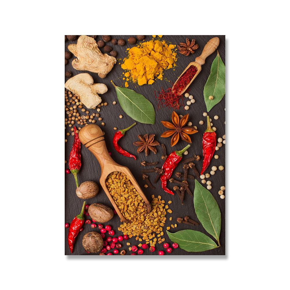 

Кухонные зерна, специи, ложка, перец, еда, фотографии, настенная живопись, холст, живопись, постеры для современного Hoem, кухонная настенная роспись Cuadros 21x30cm No Framed