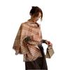 Autumn and winter new imitation cashmere double-sided striped scarf women's warm shawl versatile student couple outer scarf