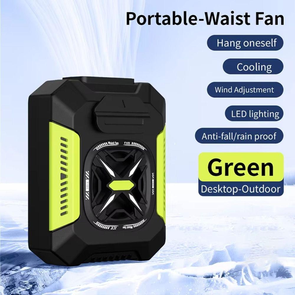 5000mAh Waist Clip On Fan Power Bank Mini Electric Fans Waist Mounted Fan Construction Site