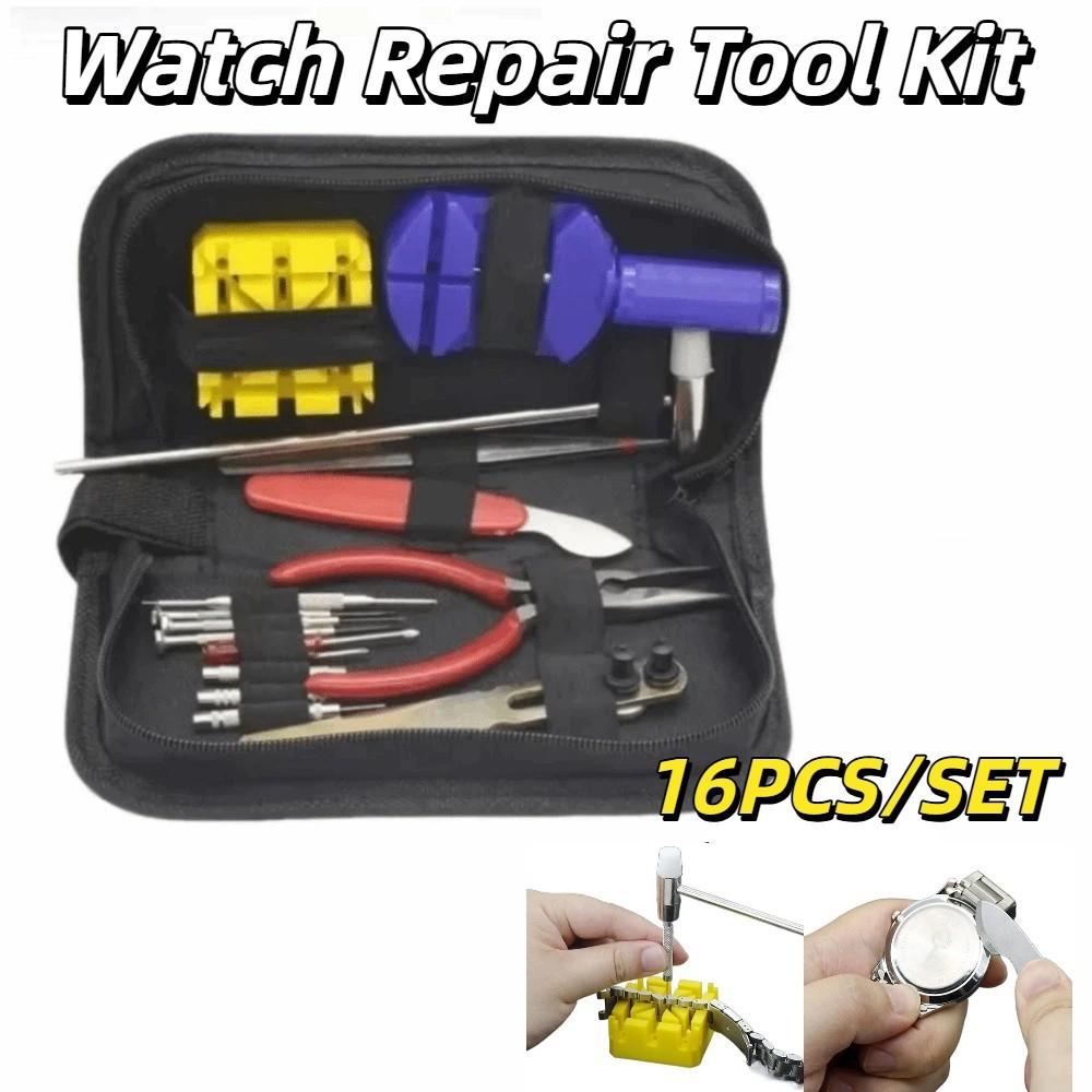 16Pcs/set Non-slip Watch Repair Tool Kit Portable Watchband Removal Tool Household