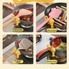 Cartoon Cats Themed Silicone Utensils Rest Heat Resistant Nonslip Cooking Tool Spoon Holder For Countertops Organization