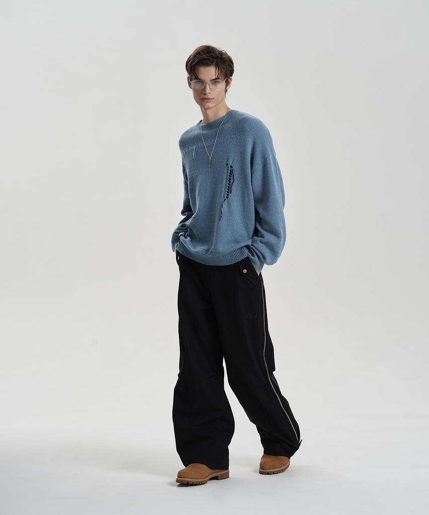 Jenyujeu Swifts Zipper Two-Way Pants - Black