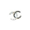 CHANEL [24P New Product] Double C Logo Brooch Women's Gold, White and Black