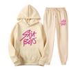 New Saja Boys Sweater Two-piece Men's and Women's Fleece Hoodie Set