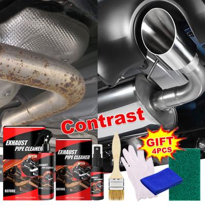 RAYHONG 30/120ml Car Exhaust Pipe Cleaner Kit Metal Multi-Purpose Pipe Derusting Spray Rust Remover Car Motorcycle Maintenance