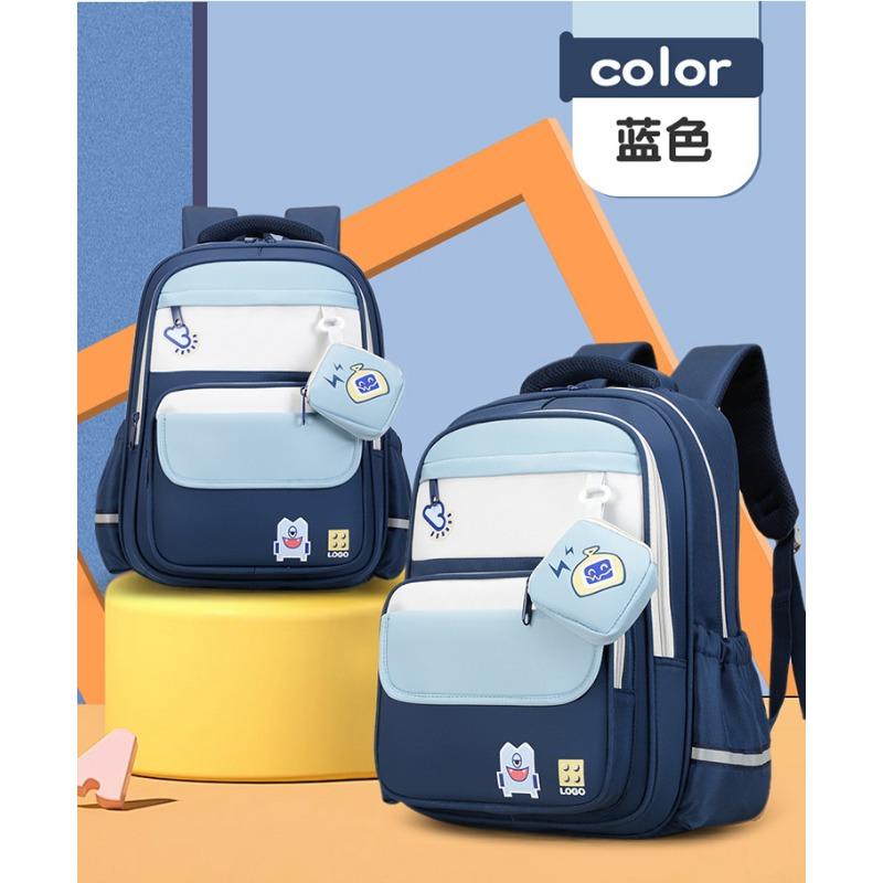 The new schoolbag is high-value, fresh and sweet, contrasting color splicing backpack, large-capacity backpack for kindergarten grade 1-3 students