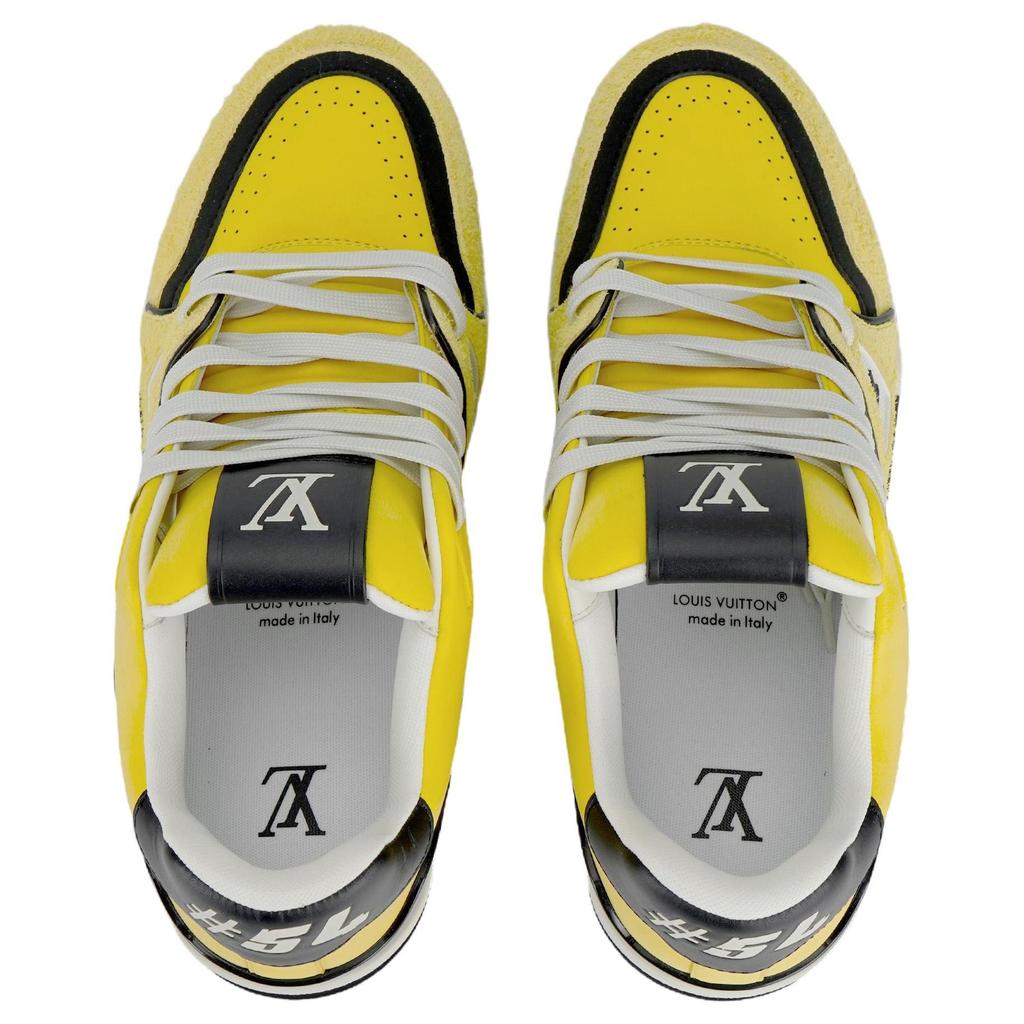 Louis Vuitton Trainer Low Top Skateboard Shoes Men's Yellow 1ADHVD
