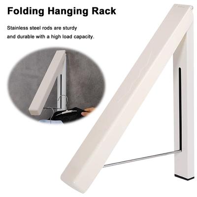 Folding Clothes Hanger Wall Mounted Clothes Hanger Metal Folding Wall Hanger Clothes Storage Hanging Rack for Indoor Outdoor Use