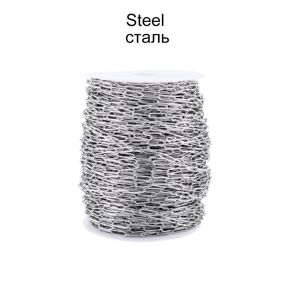 

1 метр, 3 размера, цепочка из нержавеющей стали, Rolo, кабельная цепь для DIY, ожерелье, браслет, принадлежности для изготовления ювелирных изделий, аксессуары 3mmx 9mm round серебряный