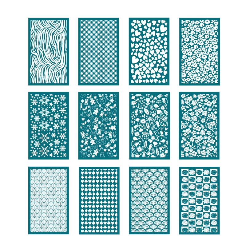 Silk Screen Stencil for Polymer Clay Earring Reusable Leaf Animal Silkscreen Print Mesh Stencils Crafts Printing Home Decoration