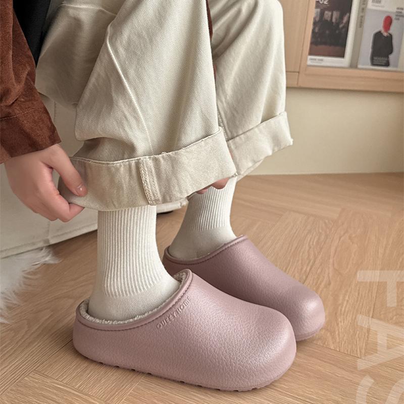Fashion Crestar Winter Fuzzy Slipper For Women Indoor Waterproof Non-slip Keep Warm Cotton Shoes Unisex Cozy Soft Plush Houes Slippers