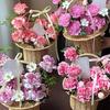 Wicker Rattan Flower Basket Wicker Woven Basket with Handle Pincnic Basket Sundries Storage Organizer Wedding Party Decor
