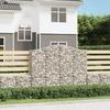 Bogenförmige Gabionenkörbe - Maison Exclusive - 3 Stück - 200 x 30 x 160/180 cm - Verzinkter Stahl