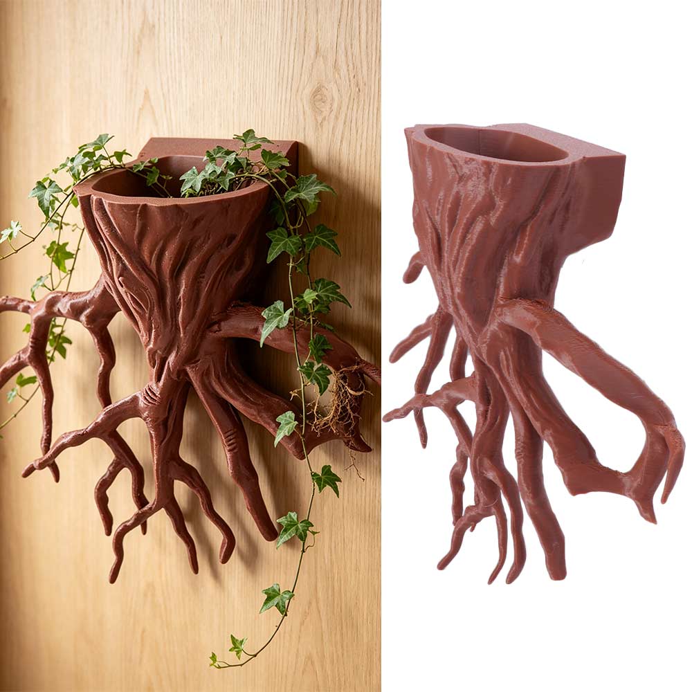 Decorative Hanging Flower Pot Tree Root Shape Plant Container Wall Decoration  Office Decor