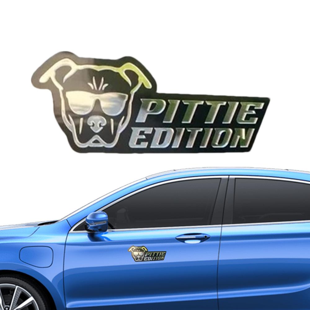 Dog Badge Sticker Acrylic Cute 3D Dog Emblem Precise Cut Fun Car Exterior Decorations Rectangle Car Emblems And Badges For Cars